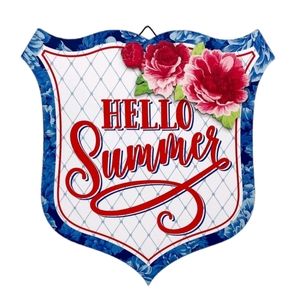 The Pioneer Woman Hello Summer Badge Sign